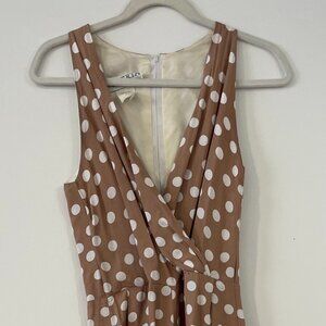 Tan/Brown Polka-Dot "Pretty Woman" Jumpsuit
